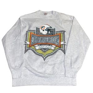 Vintage 1991 Miami Dolphins Old English Script Crewneck Sweater